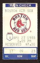 Kansas City Royals Boston Red Sox 1985 Ticket George Brett Wade Boggs + - £2.34 GBP