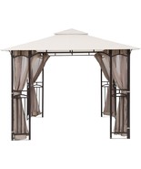 Mastercanopy Patio Gazebo Mosquito Netting Screen Walls Only (10X10, Beige) - £41.34 GBP