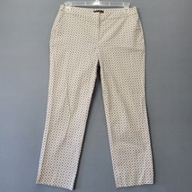 Dana Buchman Women Pants Size 12 Tan Stretch Preppy Straight Midrise Trouser Zip - £12.23 GBP
