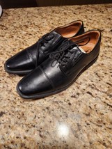 MENS CLARKS LEATHER FORMAL OCCASION WORK SMART LACE UP CAP TOE SHOES TIL... - $84.15