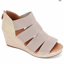New GENTLE SOULS Women&#39;s Charli Four Elastic Wedge Sandals Size 7.5 *Read* - £41.56 GBP