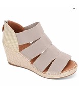 New GENTLE SOULS Women&#39;s Charli Four Elastic Wedge Sandals Size 7.5 *Read* - $52.06