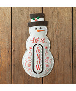 Snowman metal Sign - LET IT SNOW - $599.09 MXN