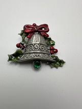 Vintage Enamel Jingle Bell Christmas Brooch Size: 5 x 4.6cm  BB4 - £7.80 GBP