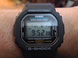 Casio - DW5600E-1V - G-SHOCK Digital Chronograph Mens Sport Watch - Black - £63.71 GBP