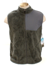 Kyodan Outdoor Gray Sherpa Fleece Zip Front Vest Men&#39;s Size Large L - $59.39