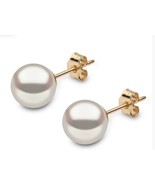 THE PEARL SOURCE White Japanese AAA Quality Earrings 14K Gold Cultured P... - $228.05 CAD