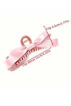 Pink Bow Decor Large Hair Claw Clip - $69.36 MXN