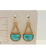 Earrings Barse 925 Dangle Turquoise 2 Inches Long Hook Pierced Thailand ... - £28.41 GBP