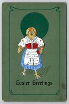 Easter Greetings Dressed Chic 1908 Postcard X27 - £4.74 GBP
