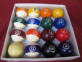 Vintage Billiards Pool Ball Set 2-1/4&quot; - £23.34 GBP