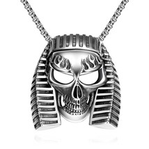 Pharaoh&#39;s Emblem Stainless Steel Necklace - $37.99