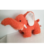 Sugar Loaf Elephant Plush Stuffed Animal Orange White Tusks Head Tilted - £31.13 GBP