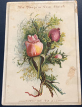 Niagara Corn Starch Flower Victorian Trade Card VTC 8 - £5.34 GBP