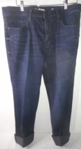 Goodfellow Co Denim Jean Mens 34W30L Blue Skinny Leg Cuffed Pockets Total Flex - £19.08 GBP