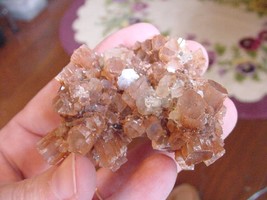 (R292-B) Aragonite crystal orange Asni Morocco gemstone Mineral display specimen - £21.76 GBP
