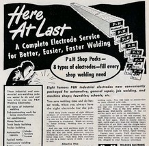 1949 Harnischfeger Welding Electrodes Advertisement Vintage Metalworking... - $19.99