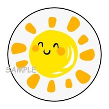 30 Cute Sunshine Envelope Seals Labels Stickers 1.5&quot; Round Sun Gifts - £5.88 GBP