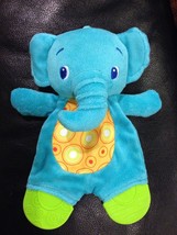 KidsII Bright Starts Blue Elephant Baby Crinkle Teether Toy Stuffed Animal Plush - $4.49