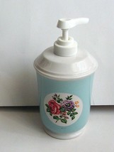 Martha Stewart Everyday Soap/Lotion Dispenser Floral on Blue and White - £8.25 GBP