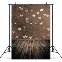 6X9Ft Valentine&#39;S Day Photography Backdrop Vintage Wood Floor Backdrops ... - £39.86 GBP