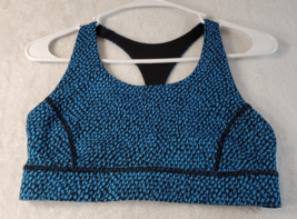 Lululemon Sports Bra Women Size 8 Blue Black Geometric Print Casual Wide... - $17.18