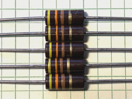 430 Ohm 5% 1 Watt Carbon Composition Resistors - 5 pc lots - $7.49