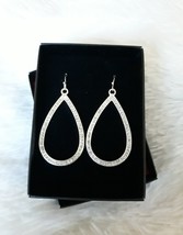 Avon Brilliant Prestige Teardrop Earrings "Silvertone" (Very Rare) ~ New!!! - $18.52