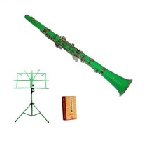 Merano B Flat 17 Keys Clarinet,Case,Mouthpiece,11 Reeds+Music Stand-Green - $109.99