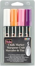 Bistro Chalk Marker 6mm Point Set 4/Pkg-White, Pink, Orange &amp; Purple - £14.65 GBP