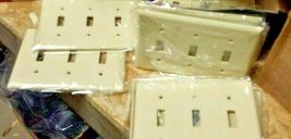 QTY-4 3 GANG SWITCH  PLATE COVER IVORY 2141V-BOX COOPER  4 pcs - $8.55