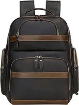 Genuine Leather Backpack For Men Vintage 15.6 Inch Laptop Backpack With ... - £174.75 GBP