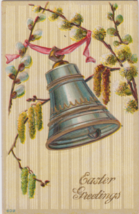 Easter Greetings Postcard 1913 Bell Pussy Willow East Derry - $2.99