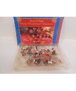 Box of 18 Vintage Giftco Inc. Miniature Ornaments Winter Wonderland New - £8.88 GBP