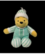 Disney Winnie the Pooh Baby Plush Beanie Green Pastel Striped Pajamas 8&quot;  - $21.88 CAD