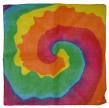 K&#39;s Novelties 22&quot;x22&quot; Rainbow Multi-Color Swirl 100% Cotton Bandanna - £3.54 GBP