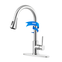 Kitchen Faucet with Pull down Sprayer, Stainless Steel Kitchen Sink Fauc... - $51.83