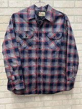 Sports Afield Flannel Jacket Heavy Sherpa Fleece Plaid Button Down Sz XL - £19.60 GBP