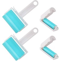 Washable Lint Roller 4 Pack, Reusable Sticky Lint Roller Dog Cat Hair Remover Br - £17.51 GBP