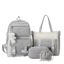 5pcs/set teenage school bags for girls pencil bag handbag bookbag shoulder bag s - £39.50 GBP