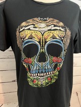 Zara Man Tee Shirt Medium Graphic Halloween T-Shirt Skeleton Skull Black... - $24.93 CAD