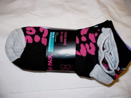 Women&#39;s No Boundaries No Show Socks 10 Pair Shoe Size 4-10 Animal Print ... - £8.45 GBP