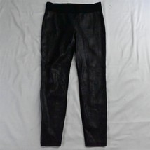 LOFT Medium Black Faux Leather Pull On Skinny Legging Womens Dress Pants - $22.09