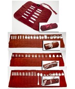 4 LOT 65 SLOTs FLANNEL  SILVERWARE STORAGE ROLL ANTI TARNISH CLOTH BURGUNDY - €21,17 EUR