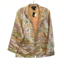 NWT Womens Size Large Robert Louis Vintage Silk Blend Chinese Floral Jacket - £32.81 GBP