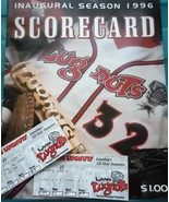 Lansing Lugnuts Baseball Team Inaugural Season 1996 Scorecard &amp; Tickets - $76.10 MXN