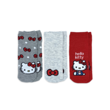 Hello Kitty Women&#39;s No Show Socks 3-Pack Sanrio Kuromi Cute Size 4-10 Ne... - £9.29 GBP