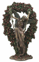 Ebros Faux Bronze Sheila Wolk Angel Gatekeeper Statue 10.5&quot;Tall - £28.05 GBP