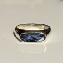 Natural Pietersite Jasper Ring, Solid 925 Sterling Silver Signet, Statement Ring - £86.81 GBP