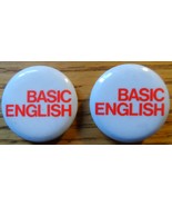 Basic English 2 Small Buttons Basic controlled language Charles K. Ogden... - €7,38 EUR